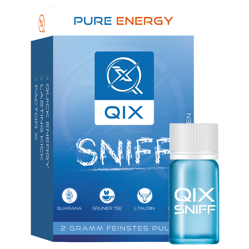 QIX Pure Energy Sniff (2 g) – Energy Sniff mit Koffein, Guarana, Taurin & Vitaminen – Bild 2